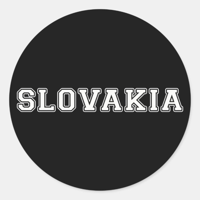 Pegatina Redonda Eslovaquia (Anverso)