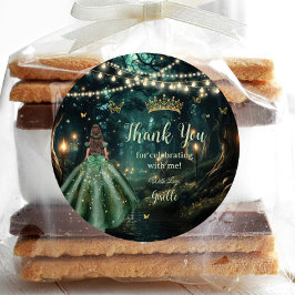 Pegatina Redonda Esmeralda Esmeralda Esmeralda Escándalo Vestido Qu