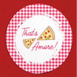 Pegatina Redonda Eso es Amore Despedida de Soltera