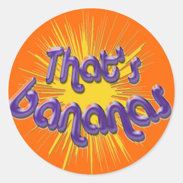 PEGATINA REDONDA ESO ES BANANAS (Anverso)