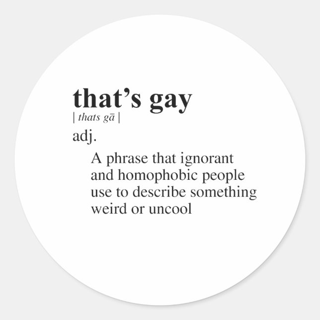 PEGATINA REDONDA ESO ES GAY (Anverso)