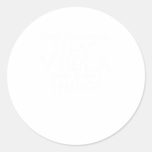 Pegatina Redonda Eso Es Lo Que Hago Que Toca El Funn Violinista Vio