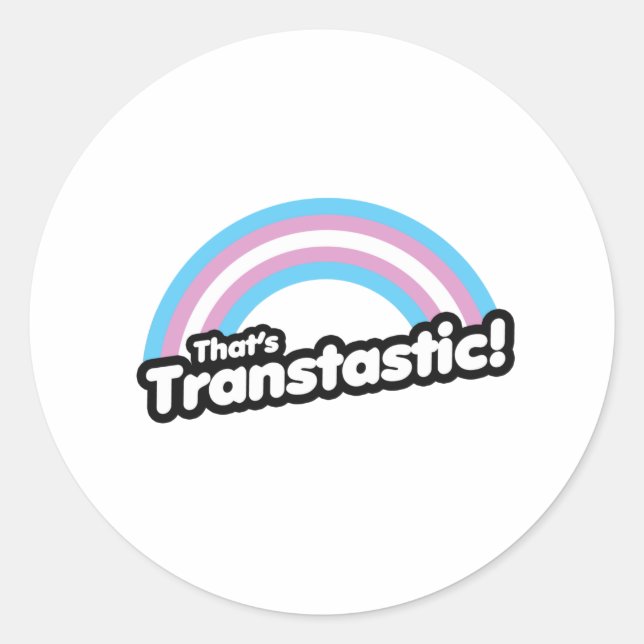 Pegatina Redonda Eso es Transtástico (Anverso)
