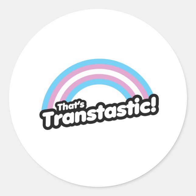 Pegatina Redonda Eso es Transtástico (Anverso)