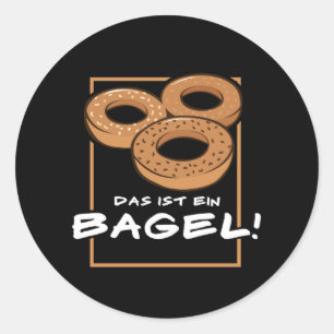 Pegatina Redonda Eso es un bagel