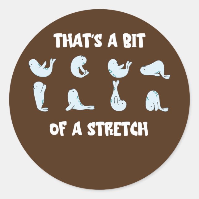 Pegatina Redonda Eso es un poco de león marino divertido (Anverso)