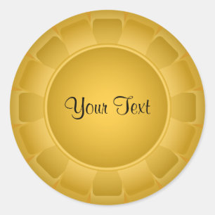Pegatina Redonda Espacio en blanco amarillo de la cinta a modificar