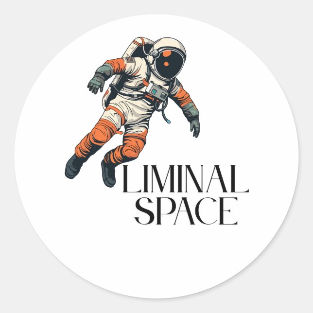 Pegatina Redonda Espacio limítrofe (Anverso)