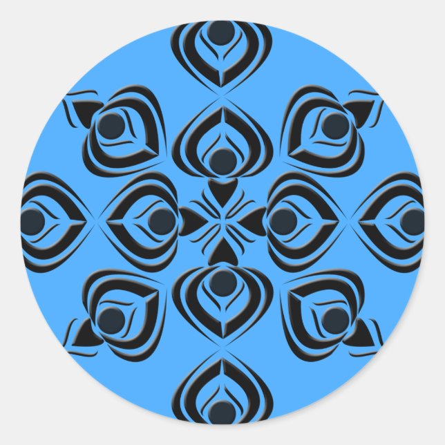 Pegatina Redonda Espadas (Anverso)