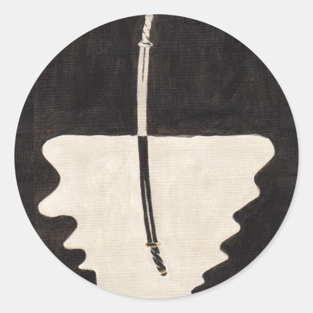 Pegatina Redonda Espadas de la leyenda: Reflexión (Anverso)