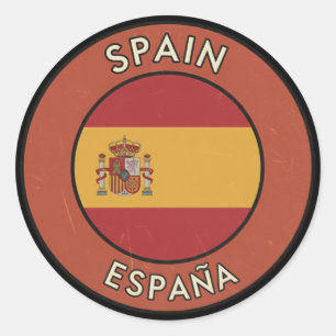 Pegatina Redonda España