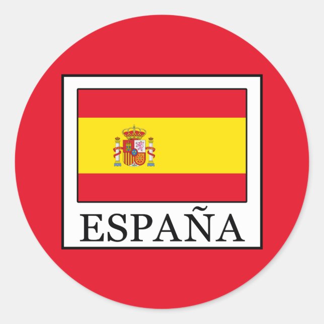 Pegatina Redonda España (Anverso)