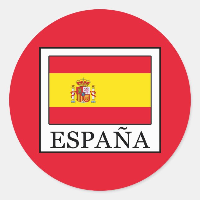 Pegatina Redonda España (Anverso)