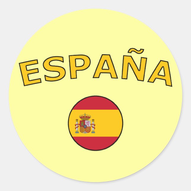 Pegatina Redonda Espana (Anverso)