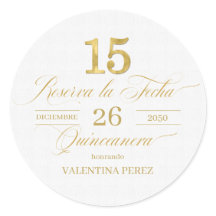 España Quinceañera Reserva la fecha en oro