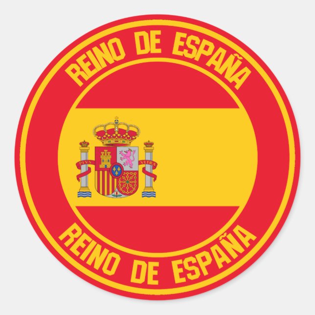Pegatina Redonda España redonda Emblem (Anverso)