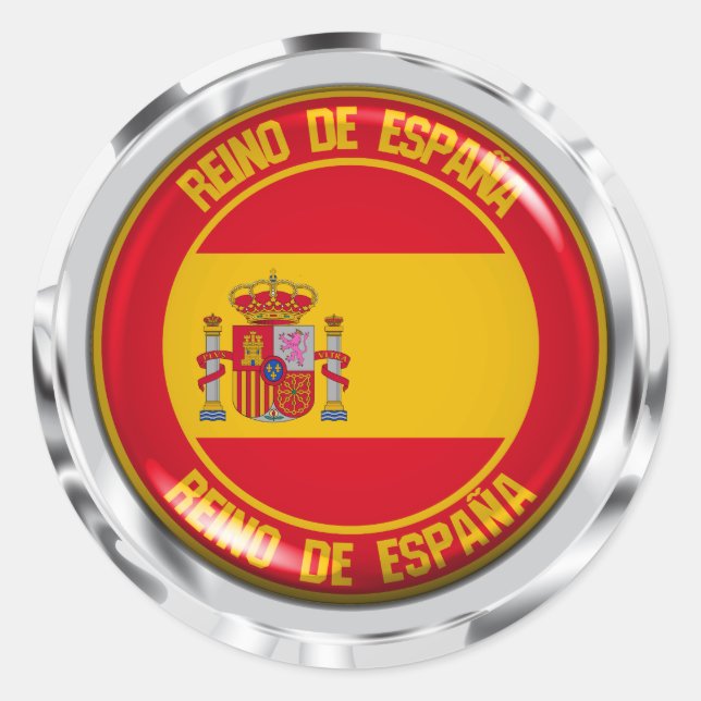 Pegatina Redonda España redonda Emblem (Anverso)
