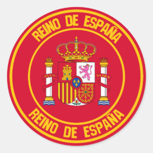 Pegatina Redonda España redonda Emblem