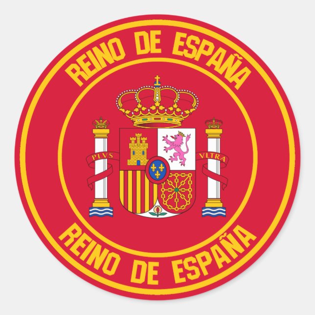 Pegatina Redonda España redonda Emblem (Anverso)