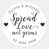 Esparce amor, no gérmenes, da el favor de la boda