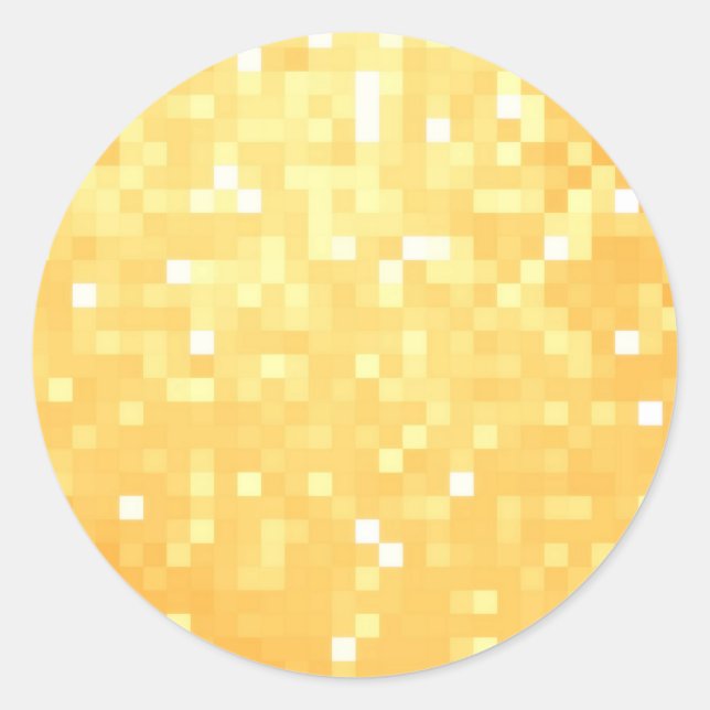 Pegatina Redonda Esparkle de oro (Anverso)