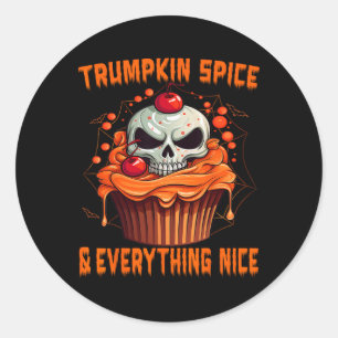 Pegatina Redonda Especia de Trumpkin y todo lo agradable, Halloween