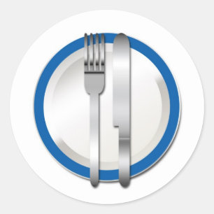 Pegatina Redonda Especial de Placa Azul