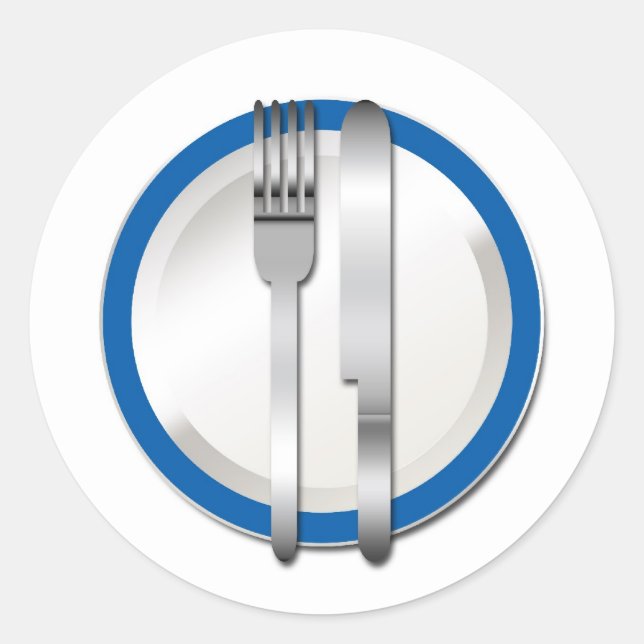 Pegatina Redonda Especial de Placa Azul (Anverso)