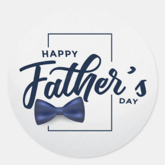 Pegatina Redonda Especial del Día del Padre Feliz