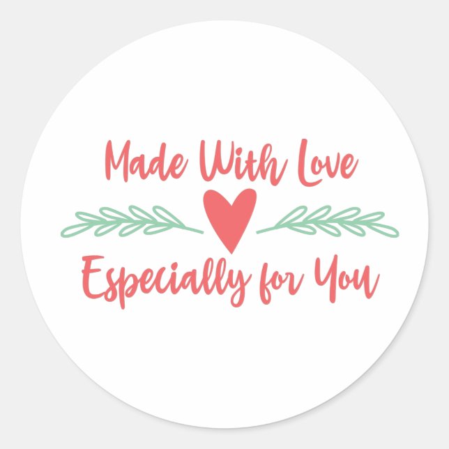 Pegatina Redonda Especialmente Para Usted (Anverso)