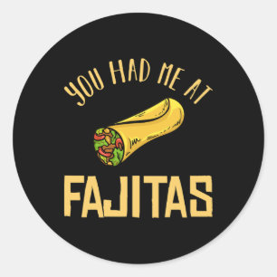 Pegatina Redonda Especias para regalo de receta de pollo fajita _1