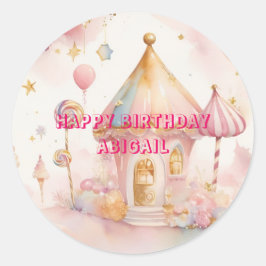 Pegatina Redonda Espectacular Candyland