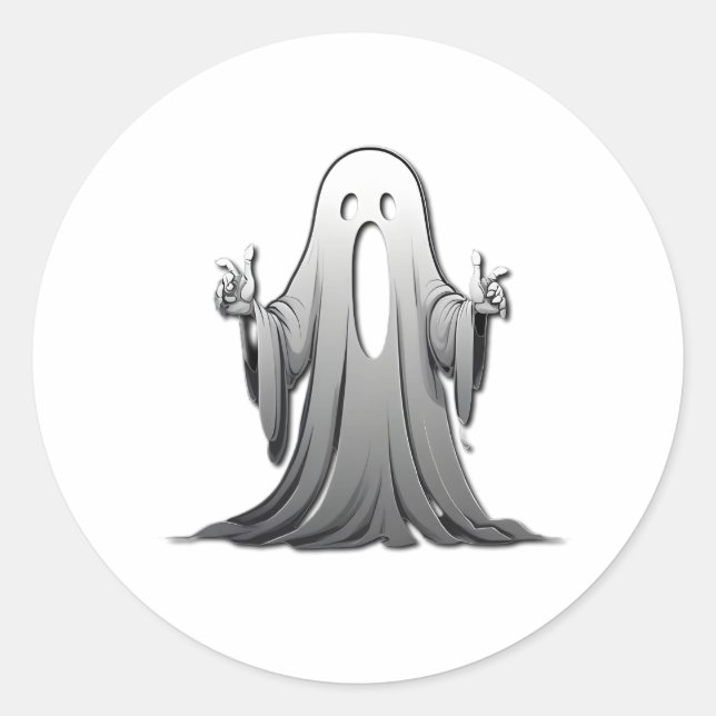 Pegatina Redonda Espectacular fantasma de Salem (Anverso)