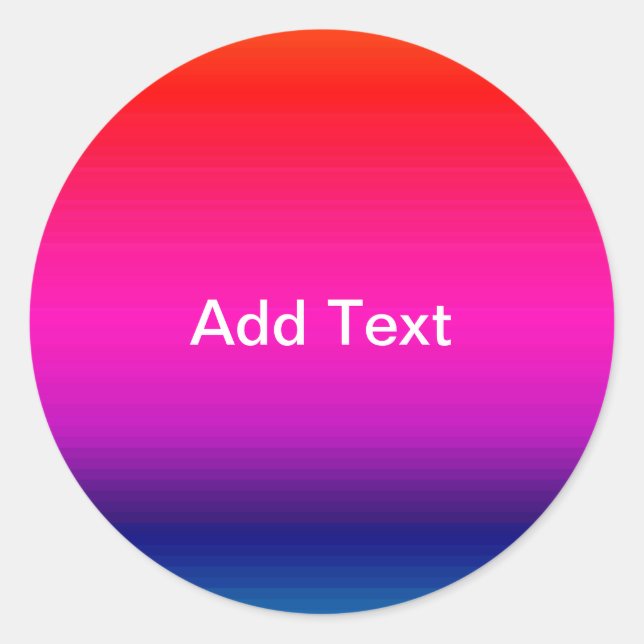 Pegatina Redonda Espectro de colores horizontales - 4 (Anverso)