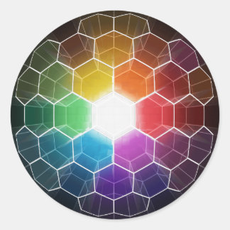 Pegatina Redonda Espectro De Honeycomb
