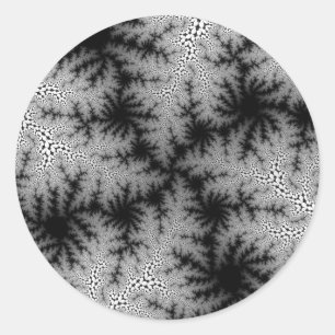 Pegatina Redonda Espectro de humo negro