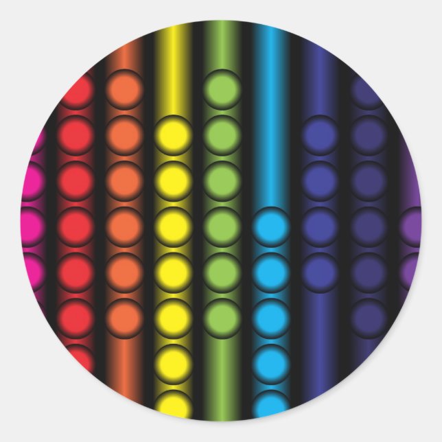 Pegatina Redonda Espectro Dotado (Anverso)