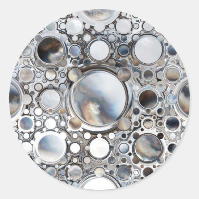 Pegatina Redonda Espejos mágicos (Anverso)