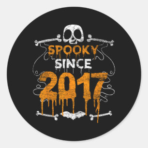 Pegatina Redonda Espeluznante desde 2015 regalos de Halloween Bday