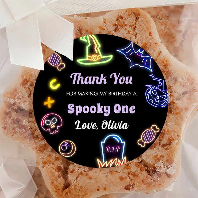 Pegatina Redonda Espeluznante fiesta de cumpleaños tan banal de Hal (Subido por el creador)