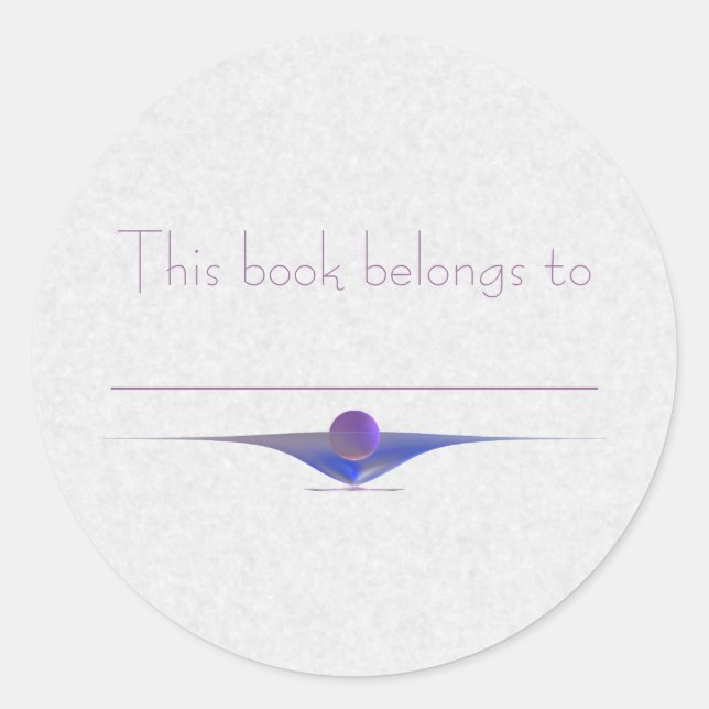 Pegatina Redonda Esperando arte abstracto (Anverso)