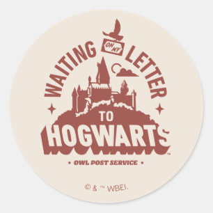 Pegatina Redonda Esperando mi Carta a HOGWARTS™