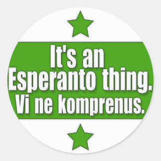 Pegatina Redonda Esperanto