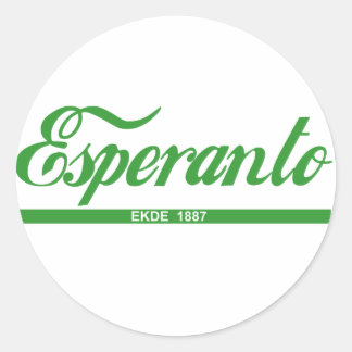 Pegatina Redonda Esperanto ekde 1887
