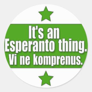 Pegatina Redonda EsperantoThing