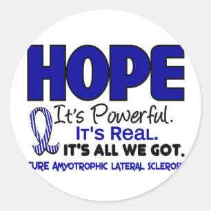 Pegatina Redonda ESPERANZA 1 del ALS Lou Gehrig's Disease