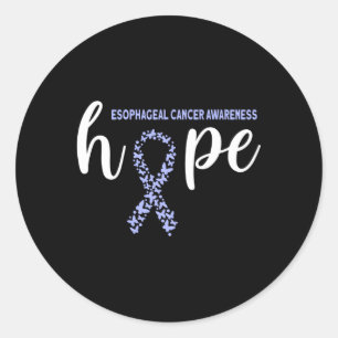 Pegatina Redonda Esperanza Conciencia sobre el cáncer esofágico