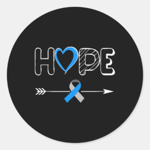 Pegatina Redonda Esperanza Diabetes Tipo 1 Cinta Tipo 2 Diabetes Aw
