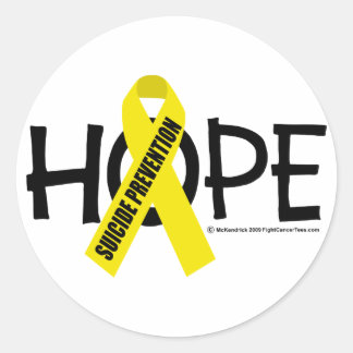 Pegatina Redonda Esperanza en la prevención del suicidio