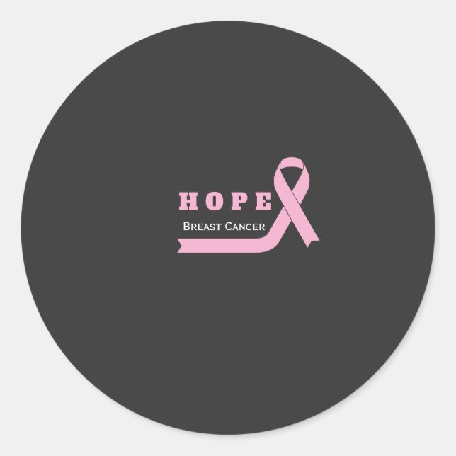 Pegatina Redonda Esperanza para el cáncer (Anverso)